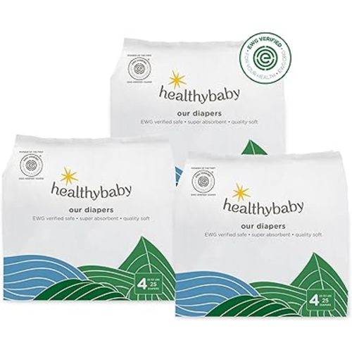 Our Diapers | The First EWG Verified & Microbiome-Friendly Diaper | 12-Hour Leak Protection | Made with Organic Cotton & Plant-Derived Materials | Totally Chlorine Free | Size 4 (22-32 lbs) 108 Count