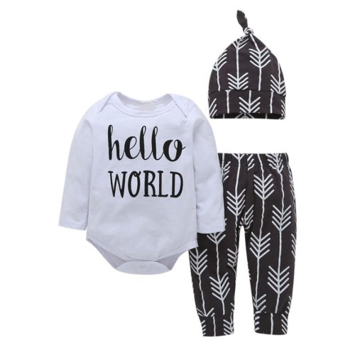 Memela Shop The Look (TM) New Fall/Winter Hello World Unisex Baby Layette Gift Set Clothes Set 0-24 mos (0-6 mos)