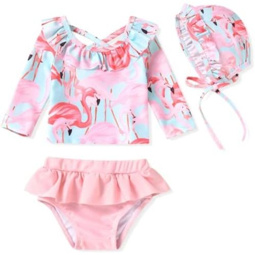 Aalizzwell Baby Girls Long Sleeve Swimsuit