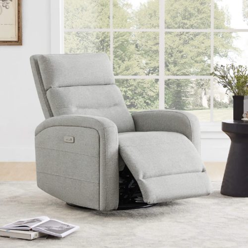 Theo Power Swivel Glider Recliner, Dove