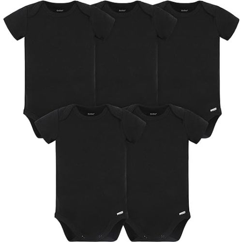 Gerber Baby 5 Pack Onesies Multi-packs Bundle Interlock 180 Gsm