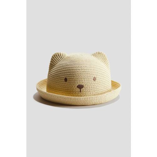Beige Straw Hat for kids | H&M US