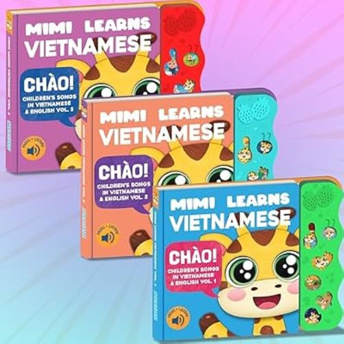 Bundle Deal — Interactive Sound Board Book for Toddlers 1-3, Bilingual English & Vietnamese Songs & Music, Talking Musical Learning Toy and Gift for Babies & Kids