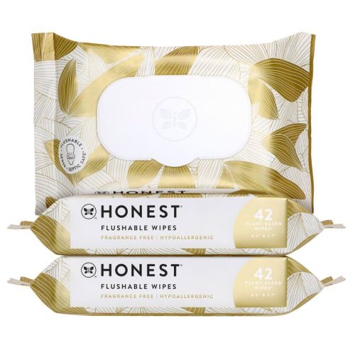 The Honest Company Flushable Wipes - Gilded Wings - 126ct: Unscented