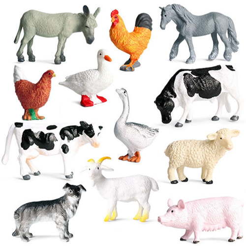 EUWBSSR 12 Pcs Farm Animals Bucket,Farm Animal Counters,Safari Animals Bucket,Boys and Girls Ages 3+ Toddler Learning Toys,Farm Animals for Kids