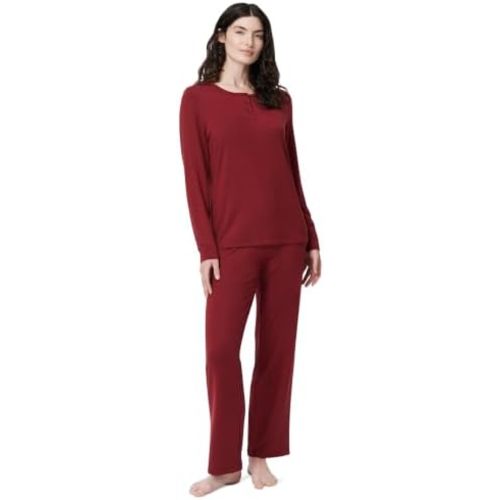 Amazon Essentials x Sofia Grainge Women's Long Sleeve Henley Pajama Set