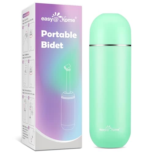 Easy@Home Portable Bidet for Travel: Peri Bottle for Postpartum Care - Handheld Sprayer for Women & Men | 380ml(12.8oz) Large Personal Hygiene Cleaning Bottle | BPA-Free | EPB-01 Green