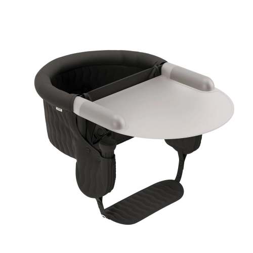 Hook-On High Chair with Attachable Silicone Tray - Black