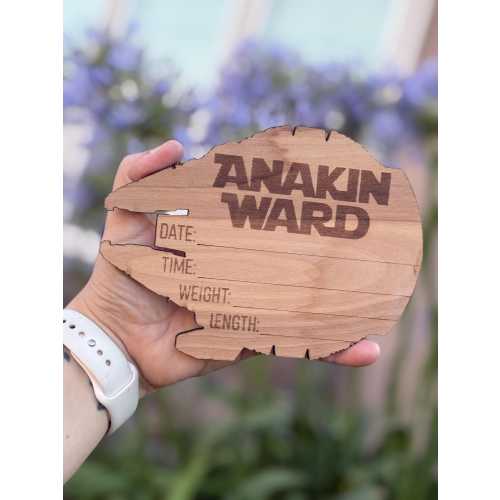 Millenium Falcon Star Wars Baby Announcement - Photo Prop
