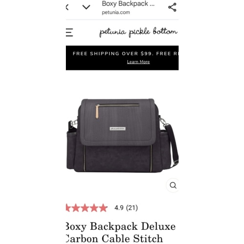 Boxy Backpack Deluxe in Carbon Cable Stitch