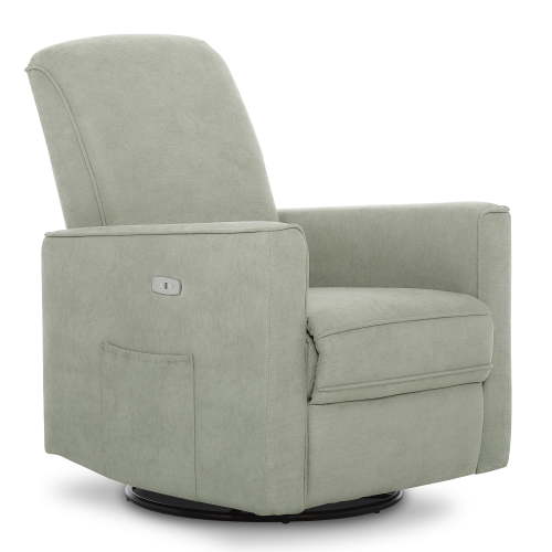 Evolur Harlow Deluxe Glider |Power Recliner| Rocker, Sage