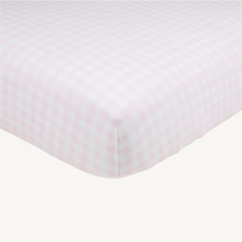 Sleep Tight Crib Sheet - Palm Beach Pink Gingham