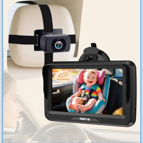 Amazon.com: Rohent Baby Car Camera HD 1080P - Rear-Facing Infant Monitor Clear Picture | Super Night Vision 150° Wide-Angle Lens Anti-Glare Screen Easy Install, Peace of Mind While Driving(Not USB) : Baby