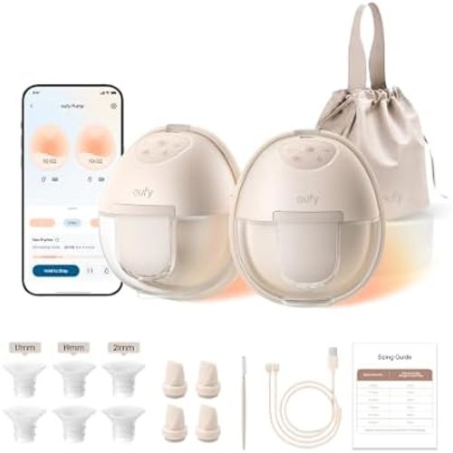 eufy Heated Wearable Breast Pump S1, HeatFlow, Hands-Free