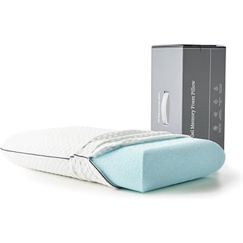 Weekender Cooling Gel Memory Foam Pillow for Sleeping – King Size, Ventilated Cooling Pillow for Side & Back Sleepers, Neck & Shoulder Support, Medium Firm, Washable Cover