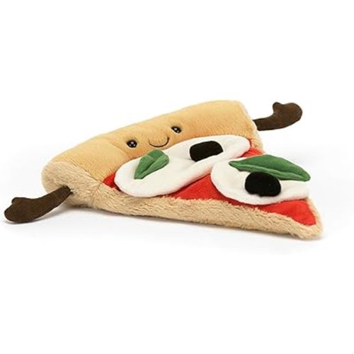 Jellycat Amuseables Slice of Pizza Stuffed Toy, 9 inches - Food Plush - Fun Gift Idea