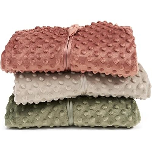 HALO Sleepsack Swaddle, 3-Way Adjustable Swaddle Blanket, TOG 3.0, Velboa Plush Dots, Cream, Newborn, 0-3 Months