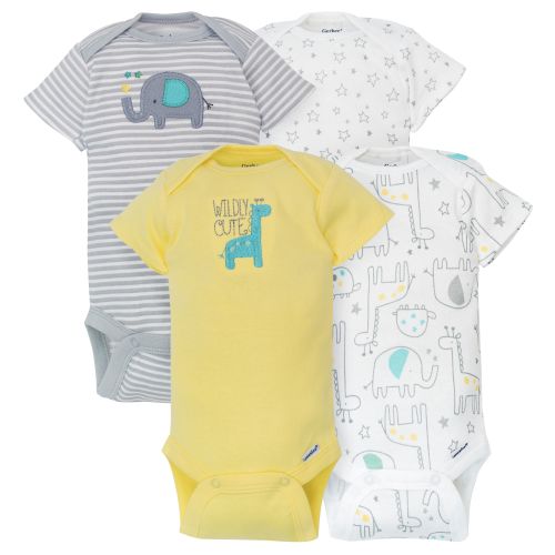 Gerber 4 Pack Assorted Pattern Bodysuit