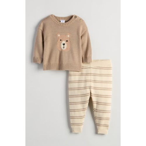 Icon Jacquard Sweater & Joggers Set, 9M