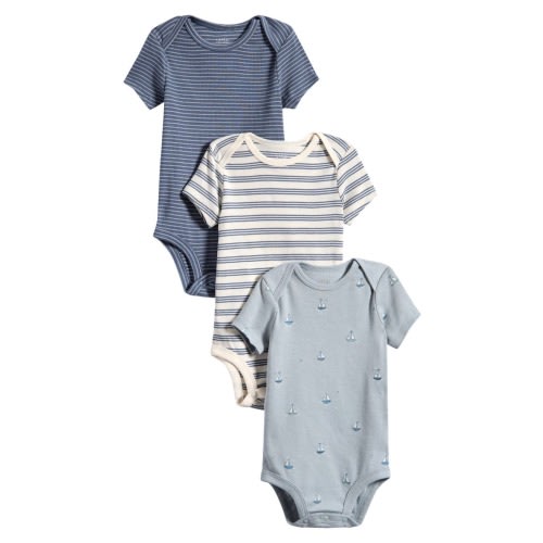 3-Pack Assorted Organic Cotton Bodysuits