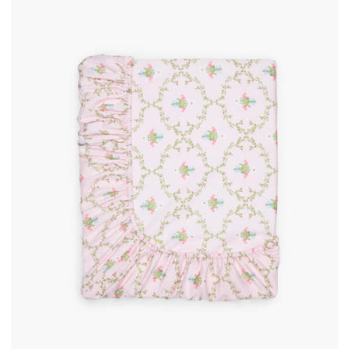 The Crib Sheet - Pink Pond Floral - Hill House Home