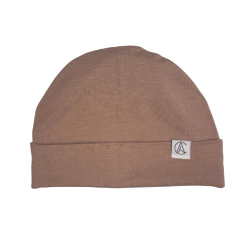 Satin Lined Jersey Beanie-Light Cocoa – Aarin & Co.