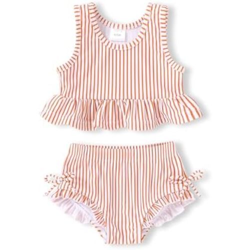 HAPPYMA Baby Swimsuit Toddler Girl Bathing Suit Summer Stripe Bikini Set Beach Two Piece Swim Wear