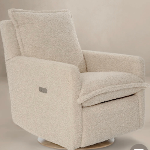Sheepskin Linen | Flynn | Swivel Nursery Recliner | Oilo™ Studio