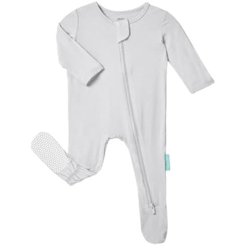 PurComfy Baby Zipper Footie Pajamas, Supersoft Bamboo Rayon Baby Footed Pjs Boy Girl 0-3-6-9-18-24 Month Coverall Sleepers