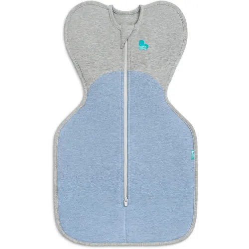 Love to Dream Swaddle UP, Baby Sleep Sack, Self-Soothing Swaddles for Newborns, Get Longer Sleep, Snug Fit Helps Calm Startle Reflex, Suitable for All Seasons, 1.5 TOG, 8-13 lbs, Dusty Blue