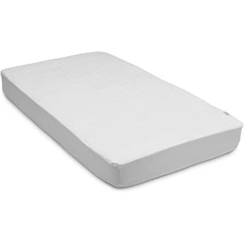 Serta Sertapedic Crib Mattress Protector with Nanotex Stain Repel and Release – Washable and Waterproof Mattress Pad Cover – Essentials for Newborn Baby and Toddler, 52"x 28", White