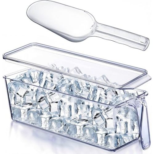 1 Set Ice Storage Bin for Freezer,12.4 x 3.94 x 3.94 Inches