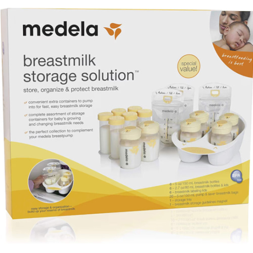 Medela Breast Milk Storage Solution Set, Breastfeeding Supplies & Containers, Breastmilk Organizer, Made Without BPA