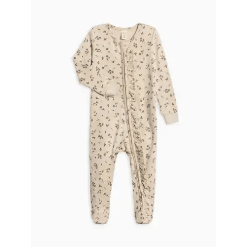 Neve Ruffle Zipper Footie