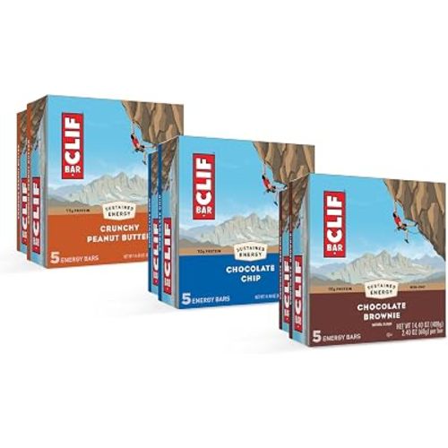 CLIF BAR Protein Energy Bars, Variety Pack, 3 Flavors, 30ct