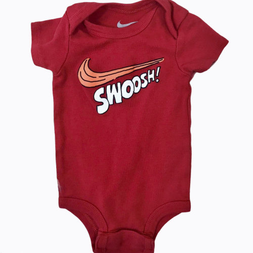 Nike Red Swoosh Onesie Boys Size 6 Months