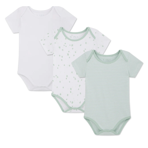 LAKE | Baby | Pima Cotton Pajamas | Parisian Green Baby Bodysuit Bundle