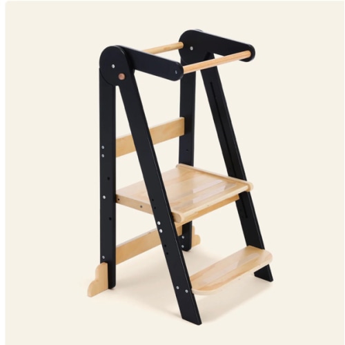 HARPPA Nordi | Foldable Toddler Tower – Compact Montessori-Inspired Standing Tower for Ages 2–6, Wooden Convertible Tower for Kitchen, Bathroom & More