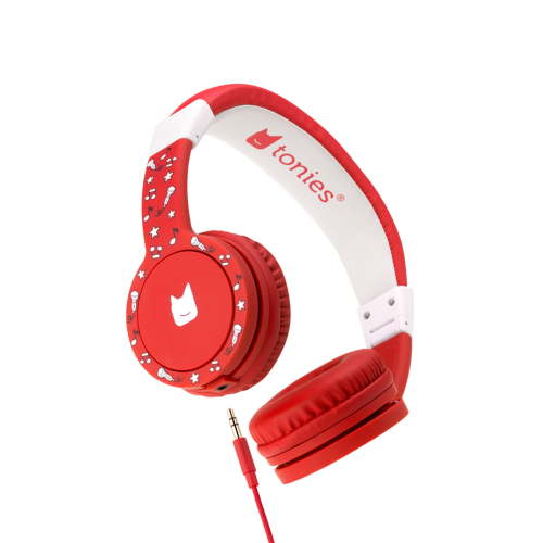Tonies Foldable Wired Headphones for Kids - Red