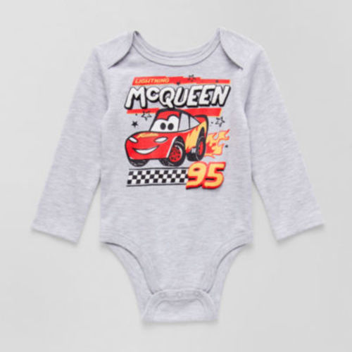 Disney Baby Boys Cars Crew Neck Long Sleeve Bodysuit