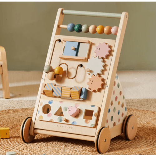 Versatile Natural Wooden Baby Walker | Tiny Land