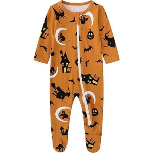 O2 BABY Baby Boys Girls Organic Cotton Zip-Front Sleeper Pajamas, Footed Sleep 'n Play