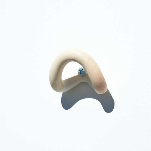 Ceramic Wall Hooks Handmade Decorative Coat Hook / Colorful Funky Pattern Towel Hook / Rustic Earth Tones