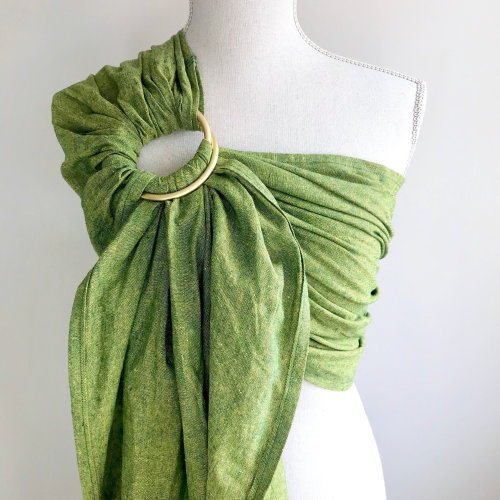Pomelo Ring Sling | Baby Carrier | Newborn | Baby | Toddler | Infant Wrap | Adjustable | Linen Baby Gift | Babywearing | Vegan | Green
