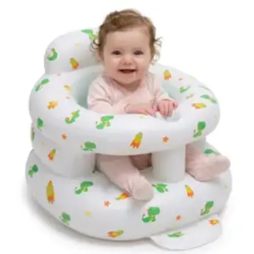 Inflatable Baby Sit-Me-Up Floor Chair with Built-in Air Pump, Full Enclosure Protection, PVC Material for 3 Months & Up Toddlers - TikTok Shop