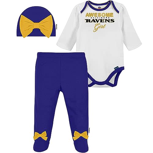 NFL NFL Baby Girls Nfl Team Footed Pant and Bodysuit Gift Set