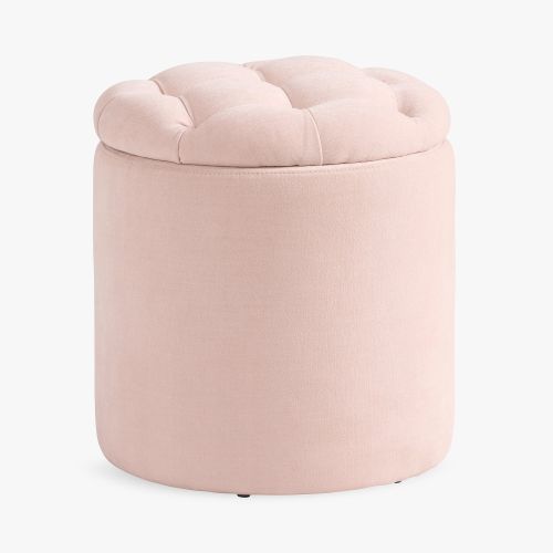 Tufted Round Storage Ottoman