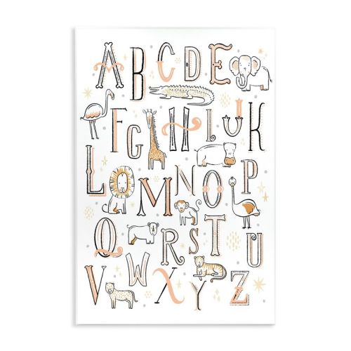 Stupell Industries Nursery Animal Alphabet Chart Wall Plaque Art, 13" x 19"