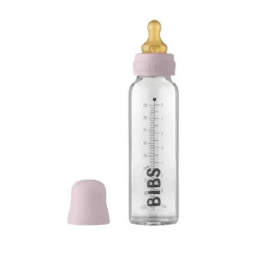 Bibs 225ml Glass Bottle Set - Dusky Lilac | Baby Bunting AU