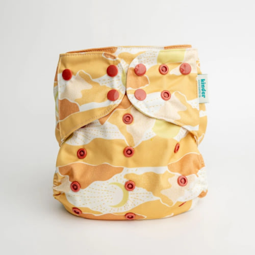 Nature: Essentials Pocket Cloth Diaper with Athletic Wicking Jersey, Grows with your Baby